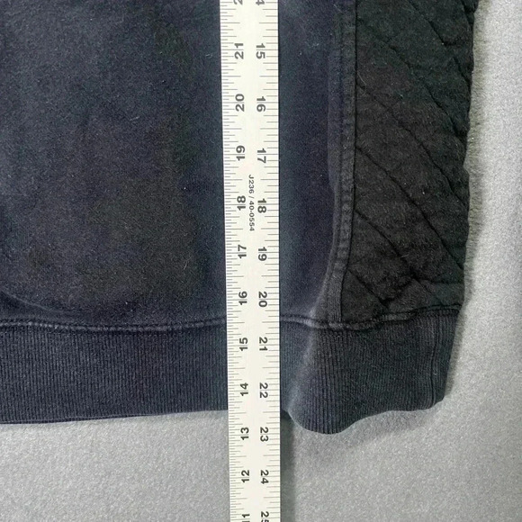 Vineyard Vines Quilted Top Sweatshirt Pull over Womens S Black Warm Sherpa 1250 - Picture 6 of 9
